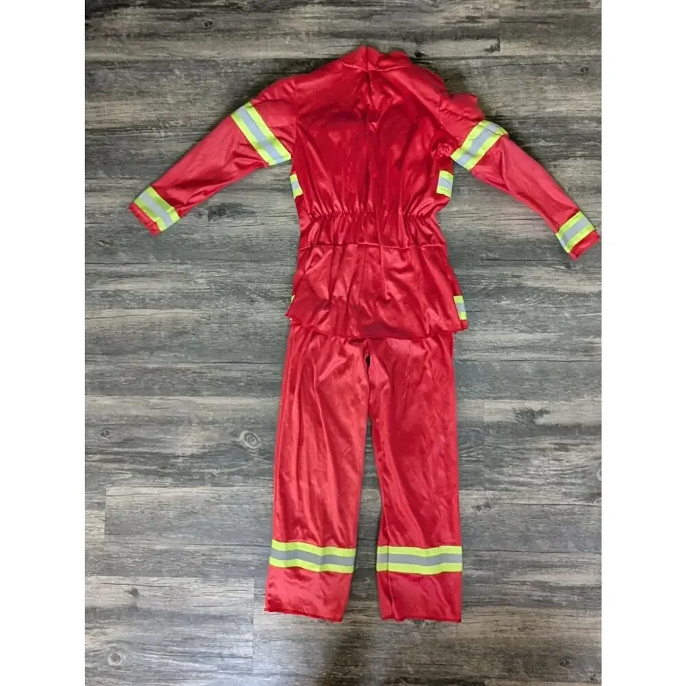 Red Fireman Toddler Boy Halloween Costume Cheif Firefighter Size 3-4T